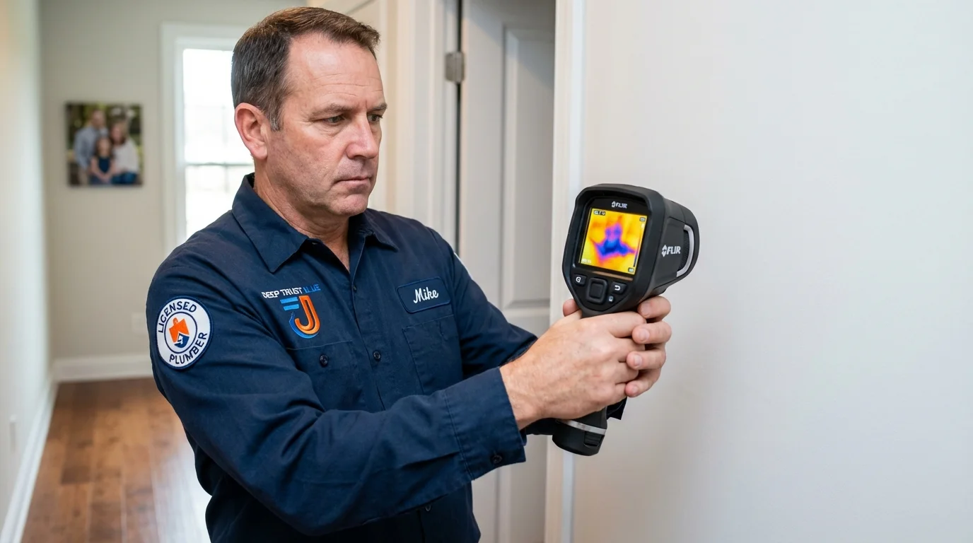 Thermal imaging leak detection by Johns Plumbing LLC in Lamont